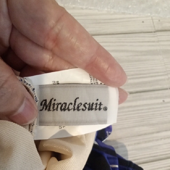 Miraclesuit Tropical Palm Shimmer Slim Tankini Top Womens Sise 10 - Picture 6 of 8